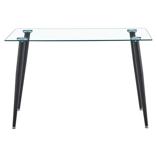 Mesa Rectangular Vitreo 130x80 (Negro) | Vidrio Templado