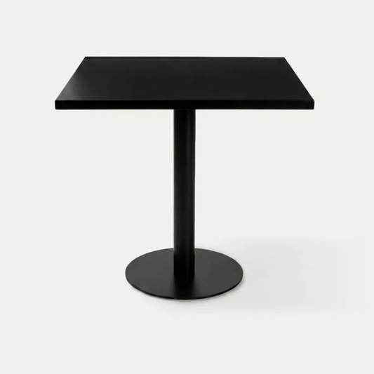 Mesa Industrial Cuadrada Olivia 70x70 | Acero Negro Exterior