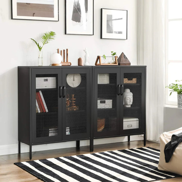 Mueble Buffet Multifuncional Zoe | Negro Metálico