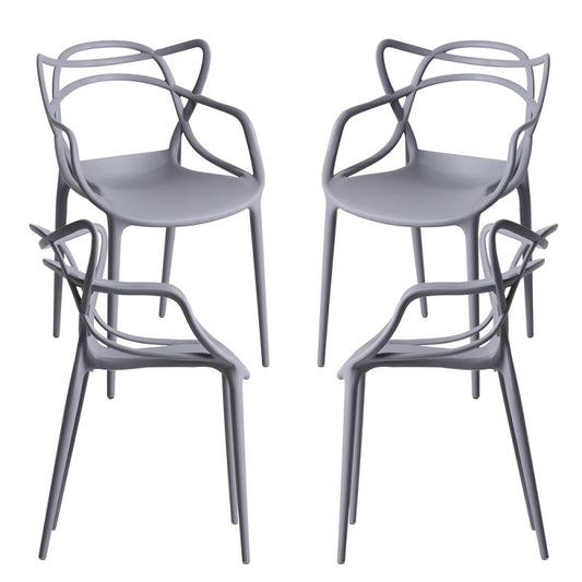 Pack 4 Sillas Masters Gris | Ideal Terraza y Interior