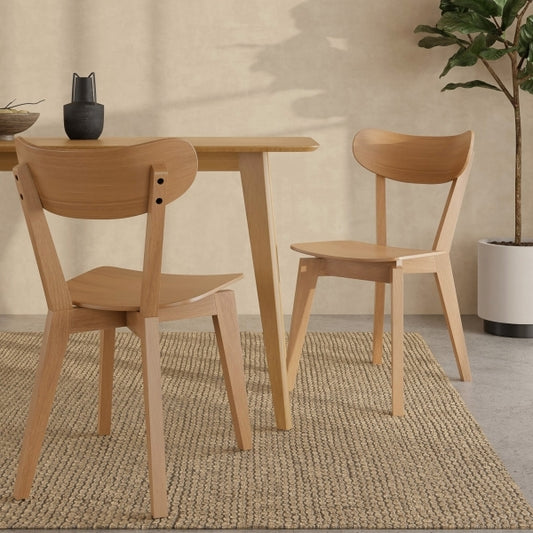 Pack 2 Silla Fresno | Madera Natural | Moderna y Duradera