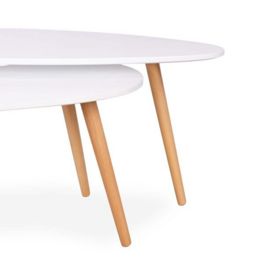 Set 2 Mesas Nido Trina | Diseño Nórdico | Multiuso