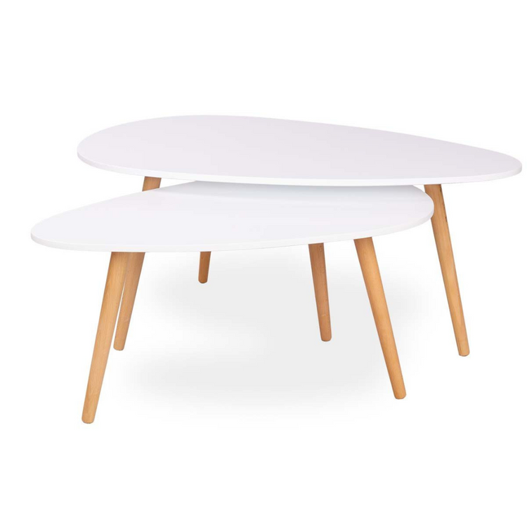 Set 2 Mesas Nido Trina | Diseño Nórdico | Multiuso