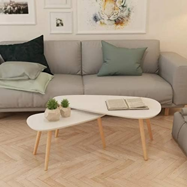 Set 2 Mesas Nido Trina | Diseño Nórdico | Multiuso