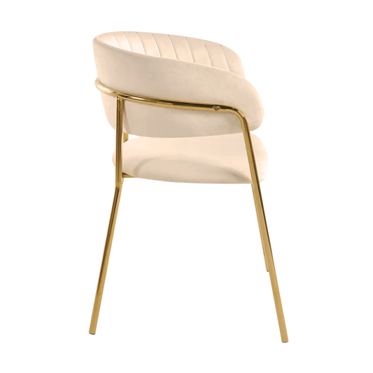 Sitial Butaca Maoz | Terciopelo Beige | Comodidad y Estilo