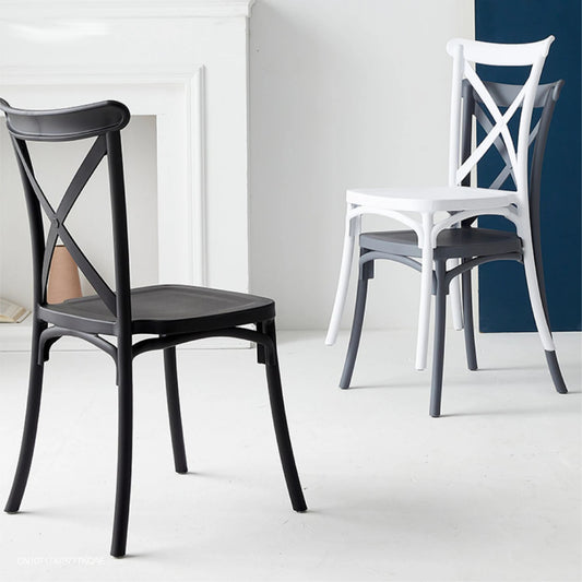 Pack 4 Silla Crossback Gris | Ideal Terraza y Interior