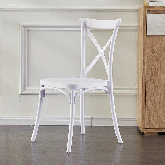 Pack 4 Silla Crossback Blanca | Ideal Terraza y Interior