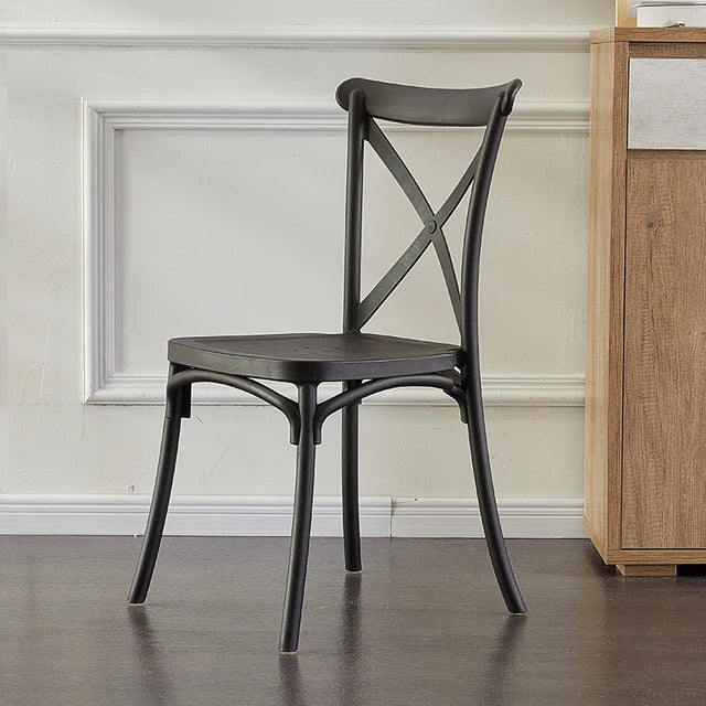 Pack 4 Silla Crossback Negra | Ideal Terraza y Interior