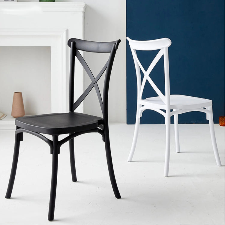 Pack 4 Silla Crossback Negra | Ideal Terraza y Interior