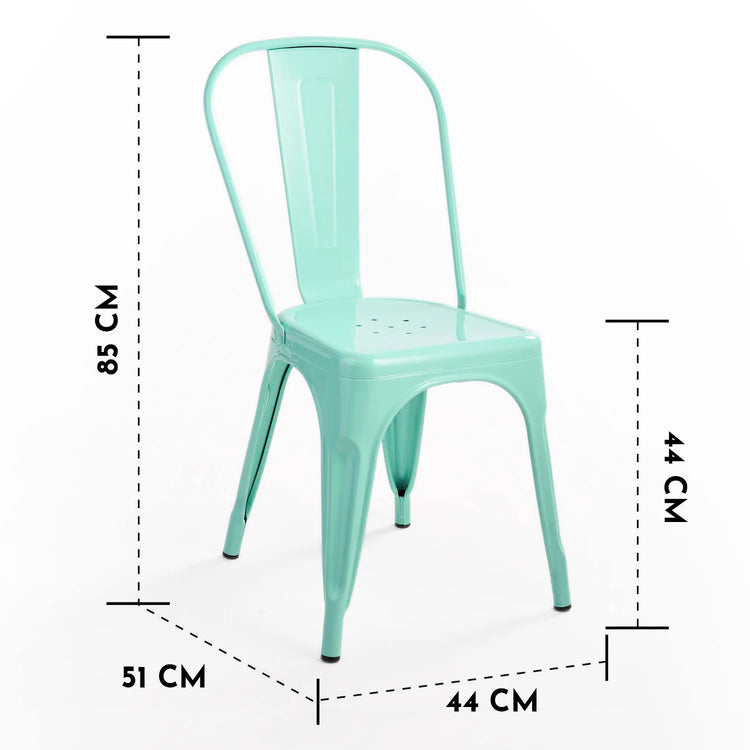 Sillas Tolix Acero Menta | Resistente para Exterior e Interior