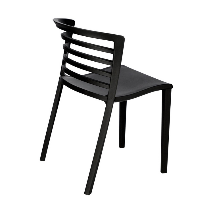 Pack 4 Sillas Alpes Negras | Resistente para Interior y Exterior