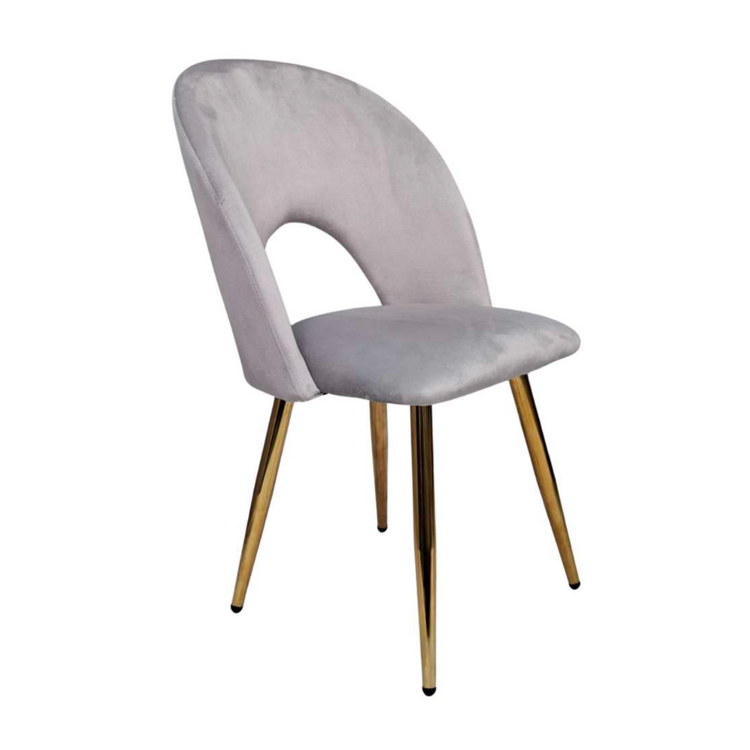 Sitial Delia Gris | Terciopelo | Elegancia y Confort