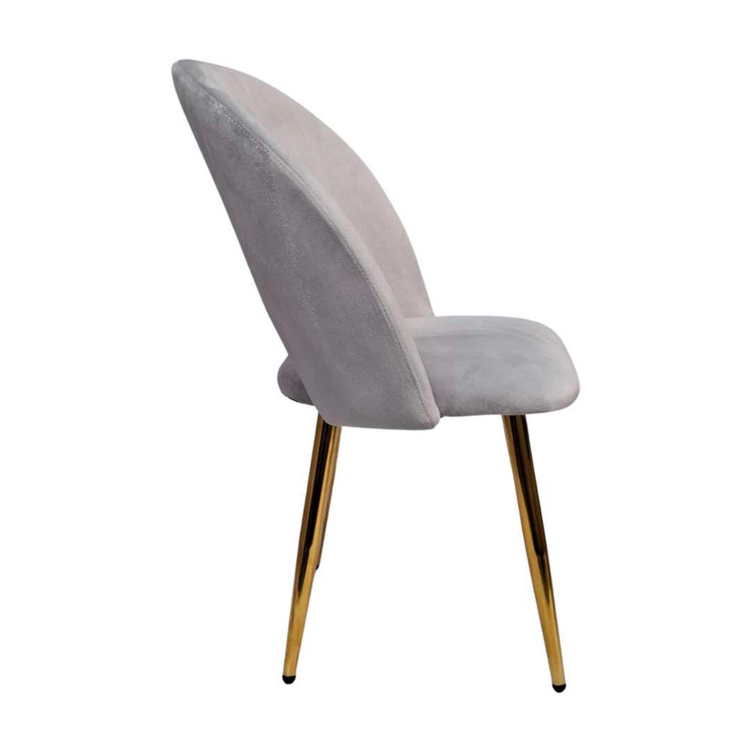 Sitial Delia Gris | Terciopelo | Elegancia y Confort