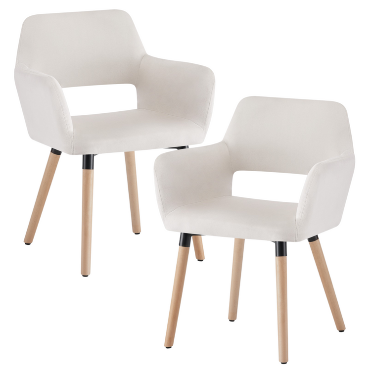 Pack 2 Sitial Boston Terciopelo Beige