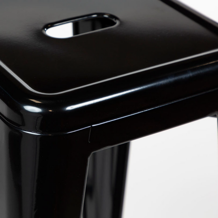 4 Taburetes Altos Tolix Negro 77cm | Cocina y Bar