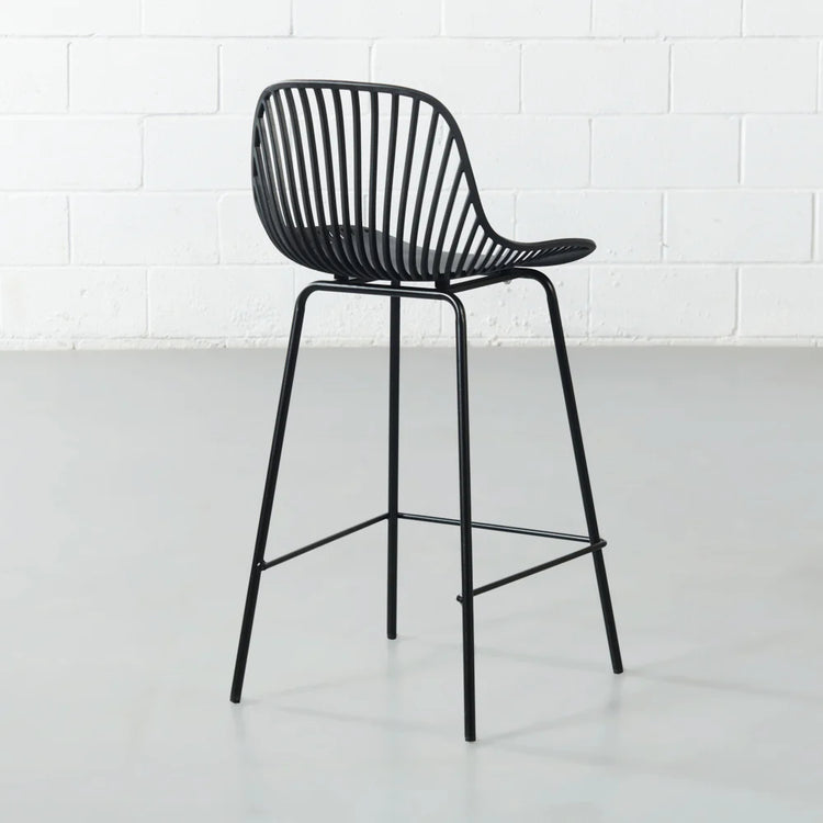 Pack 2 Taburetes Peyton Negros 77cm |Diseño Moderno y Resistente