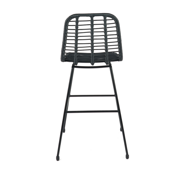 Taburete Piso Grecia Alto 75 cm | Rattan Negro