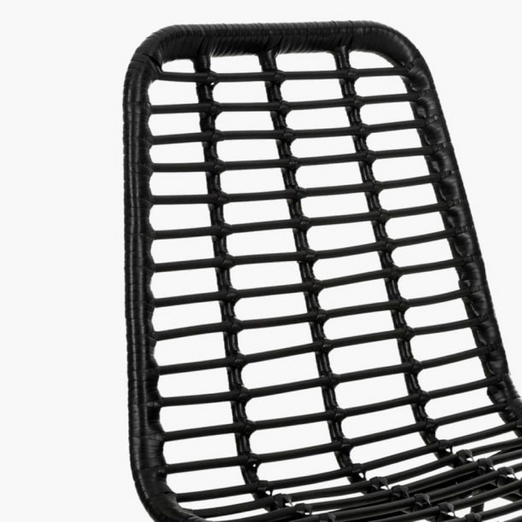 Pack 4 Taburete Piso Grecia Alto 75 cm | Rattan color Negro