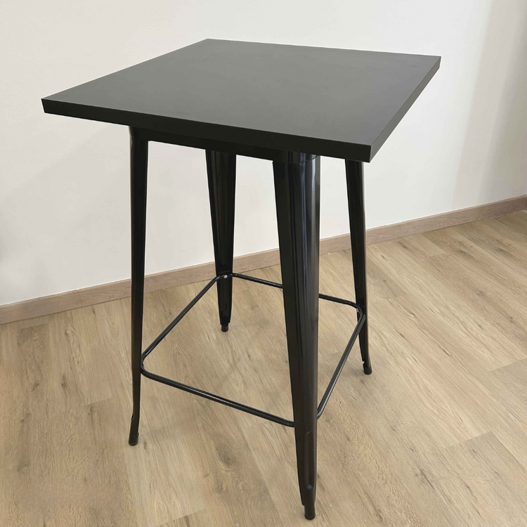 Mesa Tolix Alta Negra 60x60x105 cm | Bar & Restaurantes