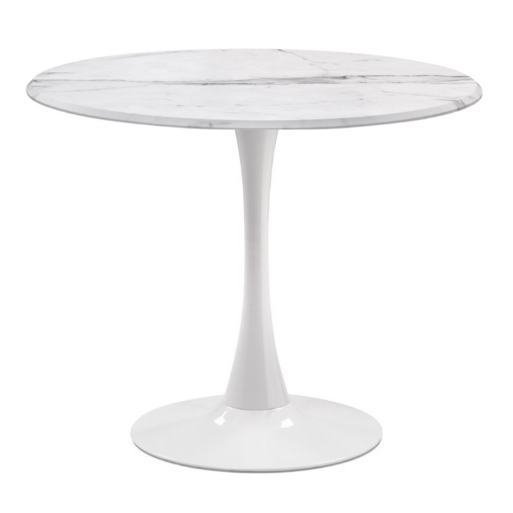 Mesa Tulip (vinilo de cuarzo blanco) - Pandalino