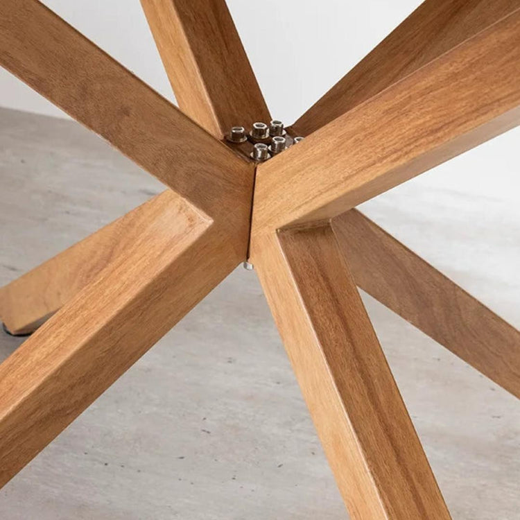Mesa Redonda Equiz Wood 120cm | Base X | Comedor u Oficina
