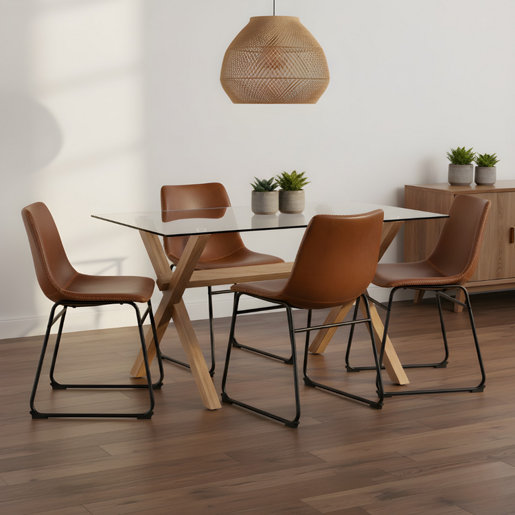Comedor Mesa Xinia 130X80 + 4 Sillas Toscana