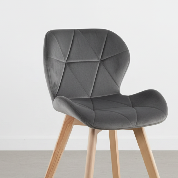 Pack 4 Sillas Rubik Velvet Gris | Elegancia y Confort