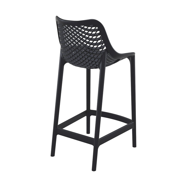 Taburete Bardo | Diseño Moderno| Exterior e Interior| 65cm Negro