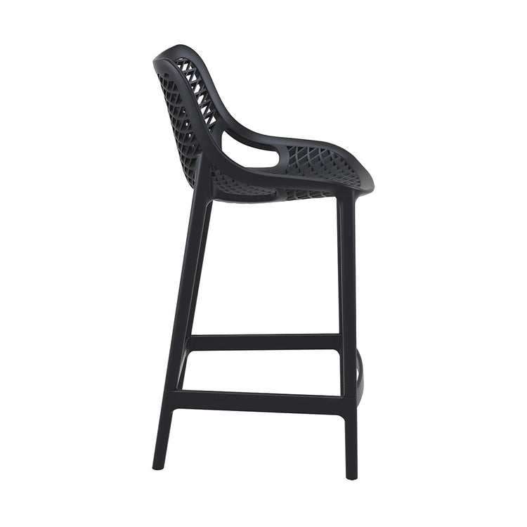 Taburete Bardo | Diseño Moderno| Exterior e Interior| 65cm Negro