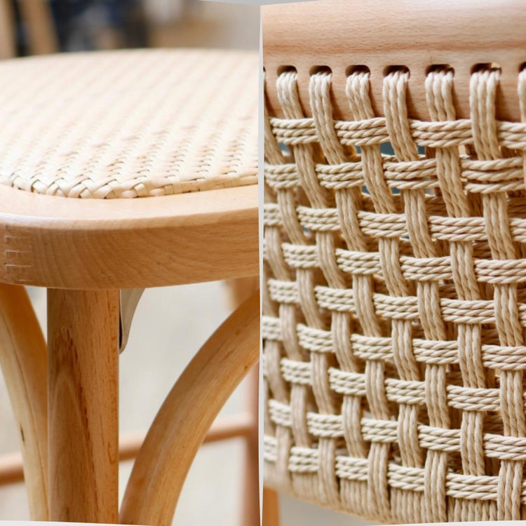 Pack 2 Taburete Tango Wood 66cm | Rattan & Cuerda