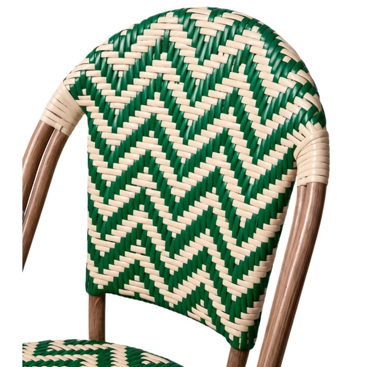 Silla Parisina Adolfo Verde/Beige