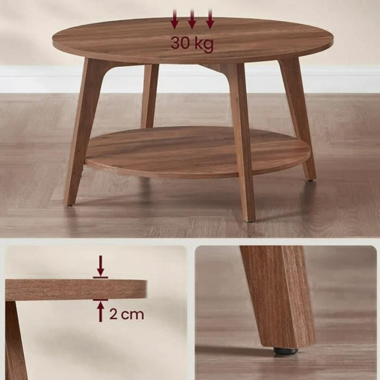 Mesa de Centro Romeo 80cm | MDF Natural Doble Nivel