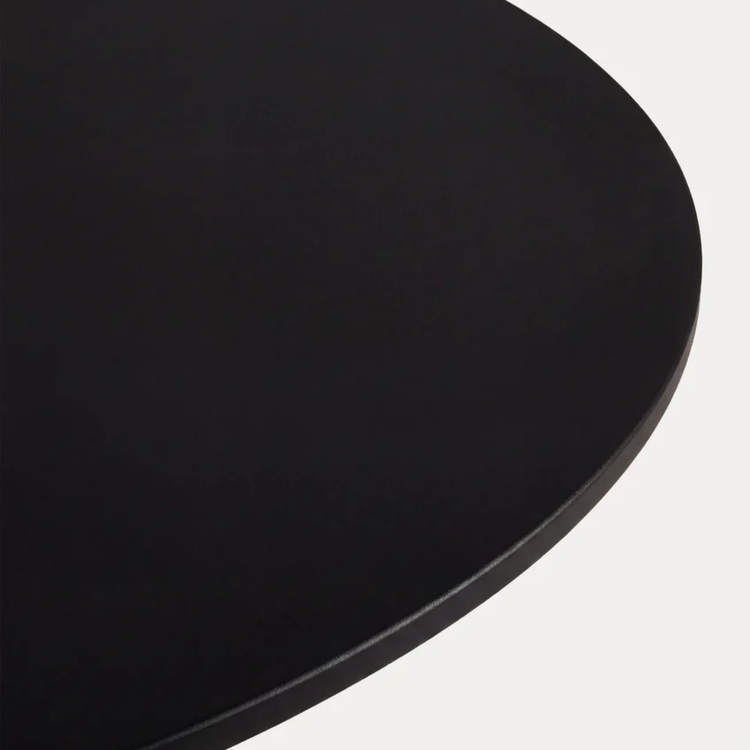 Mesa Redonda Letta Negro 100cm | Metal & MDF