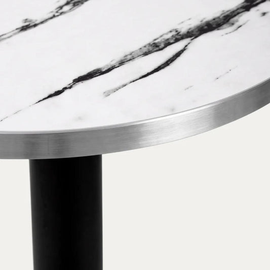 Mesa Redonda Roma Blanco 60cm | Efecto Mármol