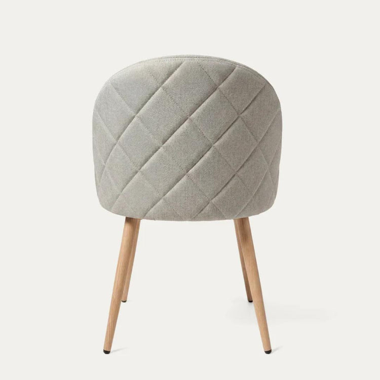 Silla Eloina | Tapizada Lino Arena & Patas de Acero