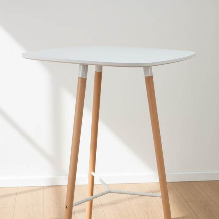 Mesa Alta Bar Moira | Blanca 70x70x105 cm