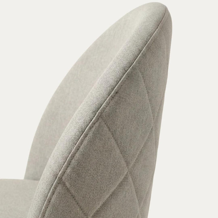 Silla Eloina | Tapizada Lino Arena & Patas de Acero