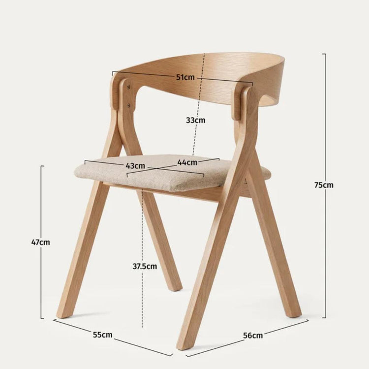 Silla Charley Wood | Madera & Tela