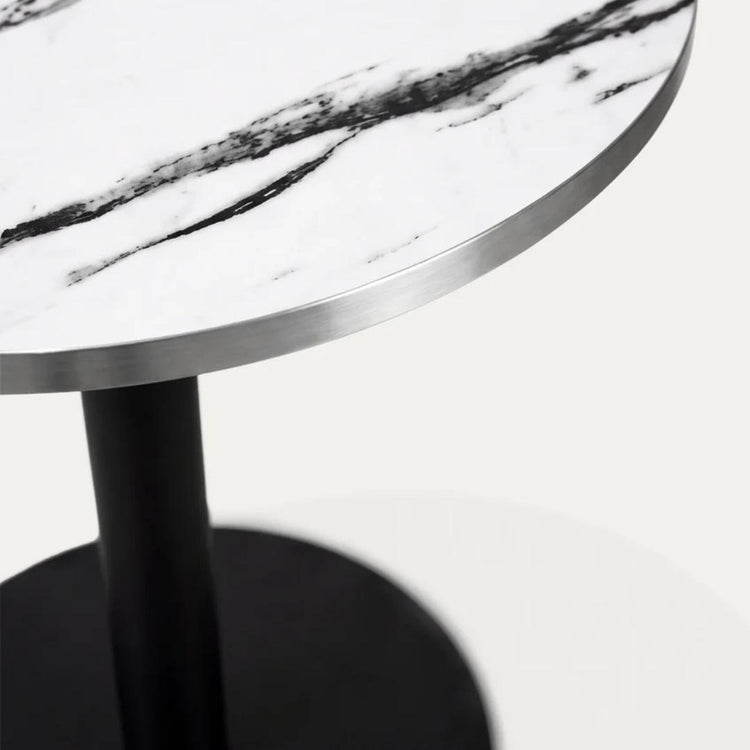 Mesa Redonda Roma Blanco 60cm | Efecto Mármol