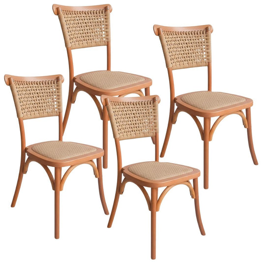 Pack 4 Sillas Tango Wood | Rattan & Cuerda