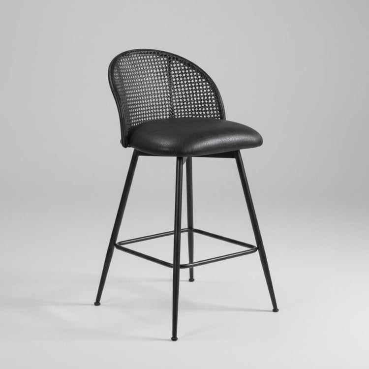 Pack 2 taburete Bar Carolla Negro 62 cm | Asiento Giratorio 360°