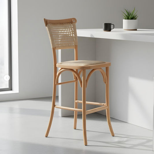 Taburete Tango Wood 66cm | Rattan & Cuerda