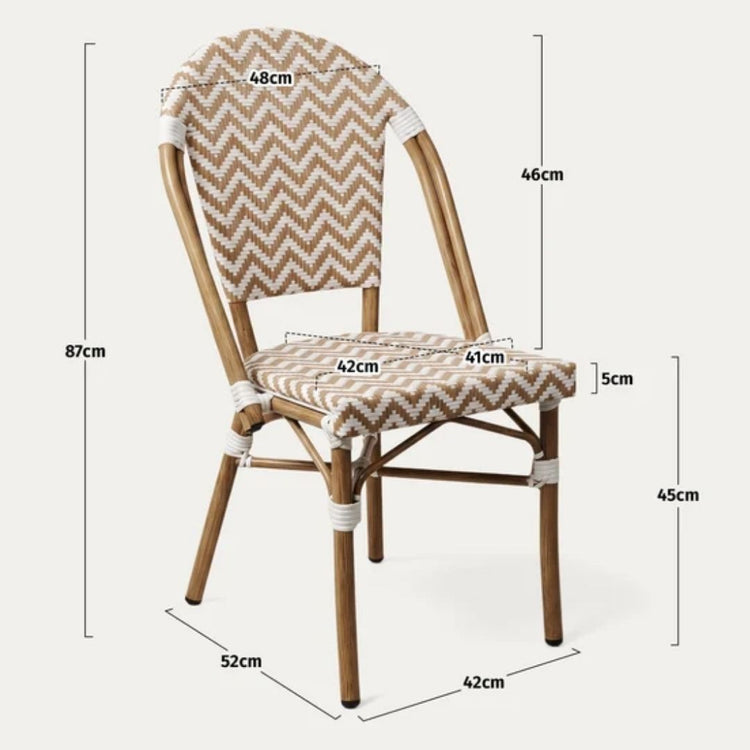 Silla Parisina Adolfo Beige/Camel