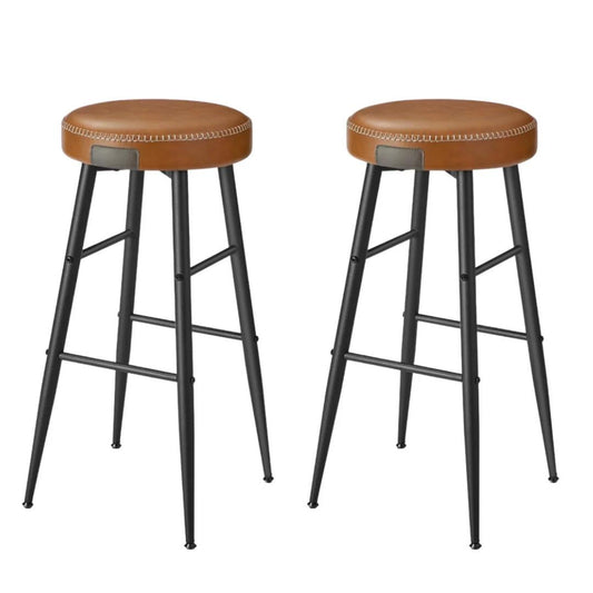 Pack 2 Taburetes Bar Brown 76cm  | Ecocuero Café