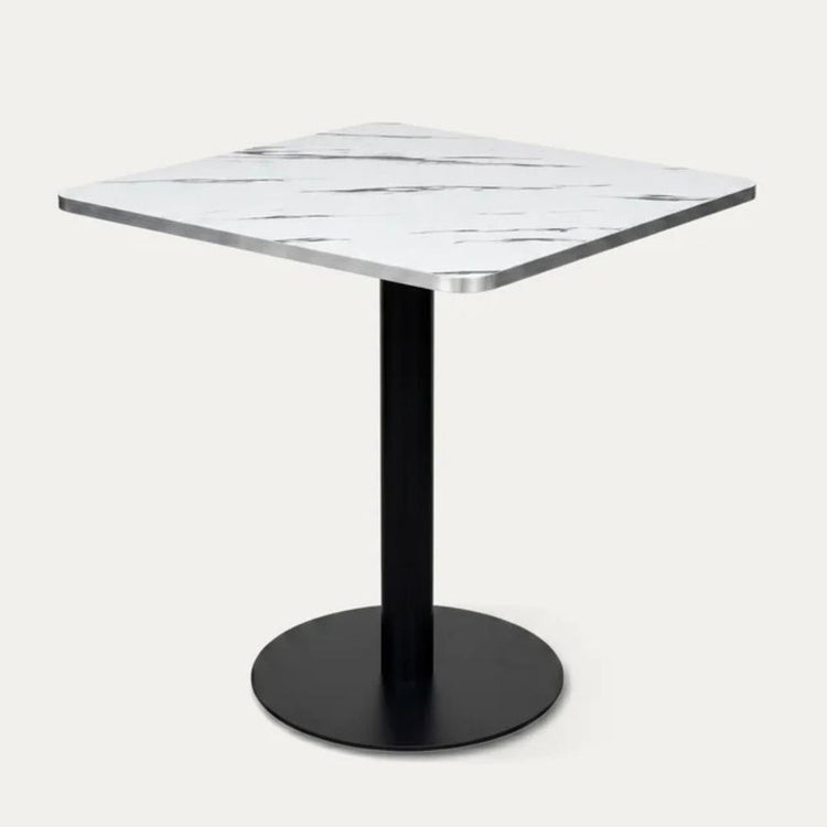 Mesa Cuadrada Roma Blanco 70x70cm | Efecto Mármol