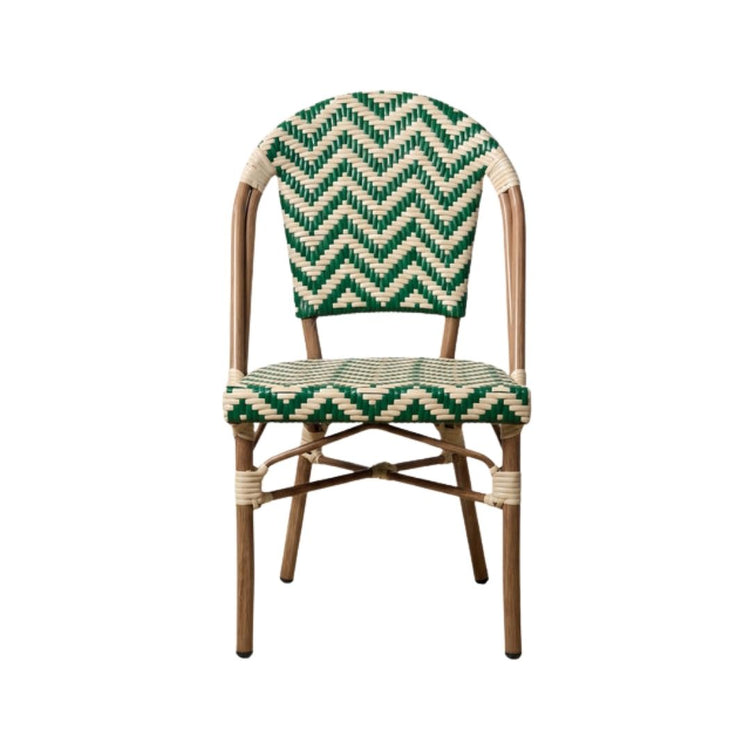Silla Parisina Adolfo Verde/Beige