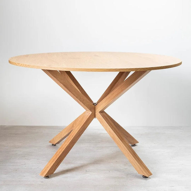 Mesa Redonda Equiz Wood 100cm | Base X | Comedor u Oficina