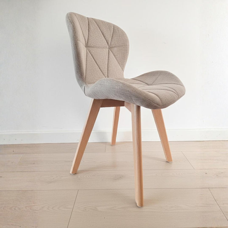 Pack 4 Sillón Rubik Beige | Lino & Madera