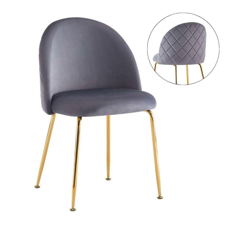 Silla Adela | Felpa & Metal Dorado