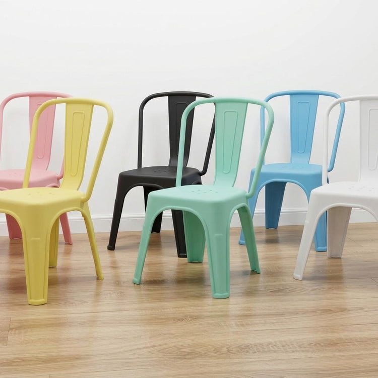 Silla Tolix Kids | Polipropileno Celeste | Resistente y Apilable